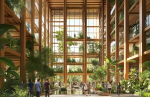 2041: « Vivre dans une tour en Kapla géants » : faites maintenant la simulation d’un gratte-ciel en bois ! 2041 Vivre dans une tour en Kaplas géants gratte ciel bois interieur japon